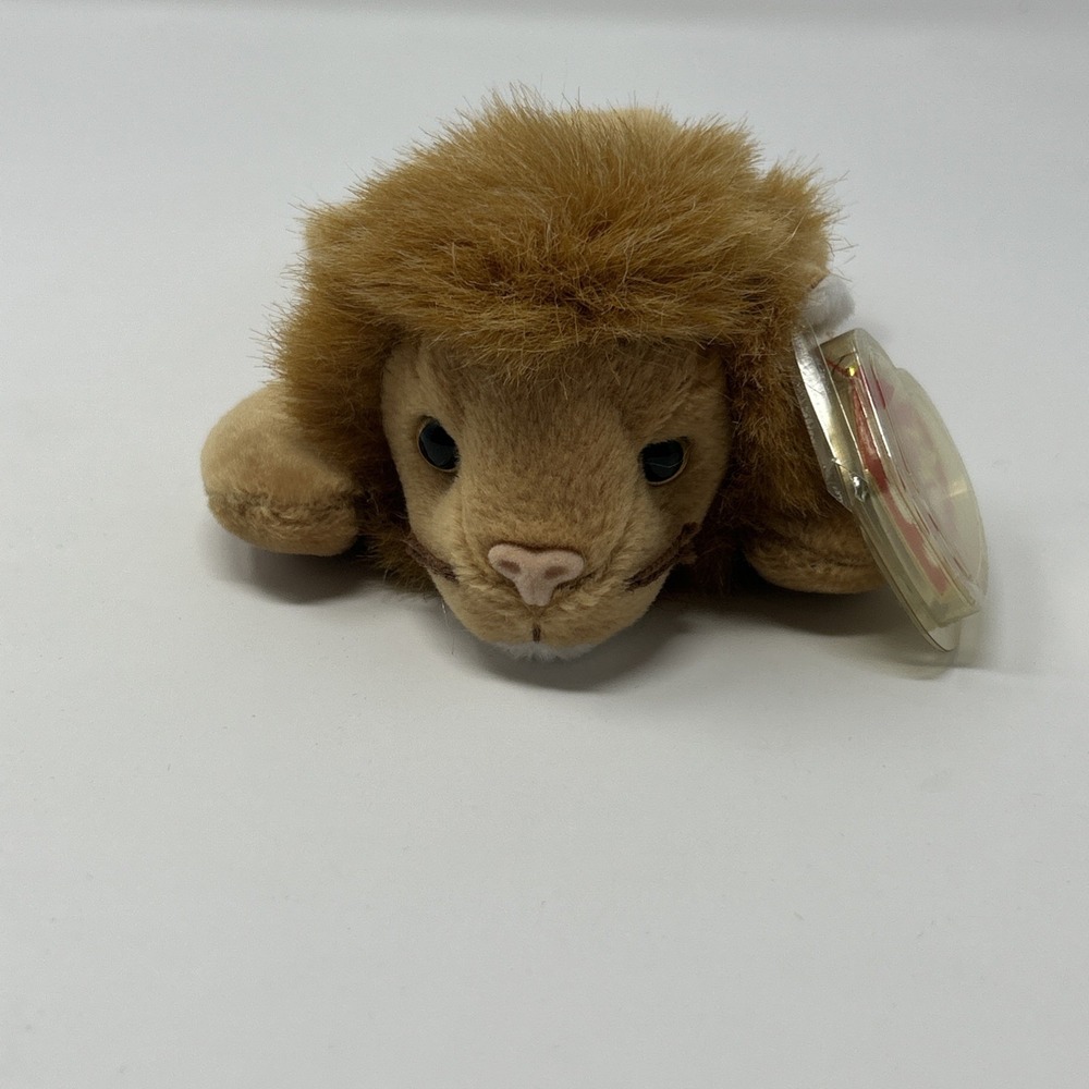 Vintage NWT TY Beanie Baby Roary the Lion 1996 W/ Tag Protector